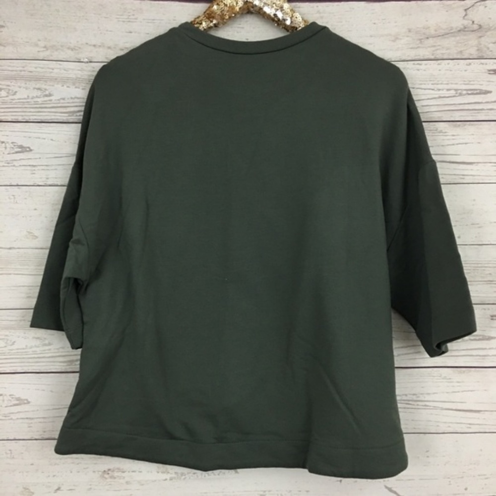 🍁H by Bordeaux olive green boxy knit oversize top - Picture 2 of 3
